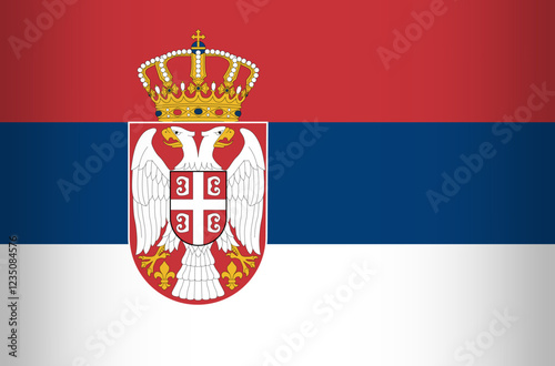 National Flag of the Republic of Serbia. Vector element