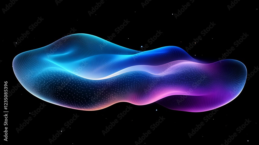 Fototapeta premium Abstract Cosmic Nebula Wave Formation Design