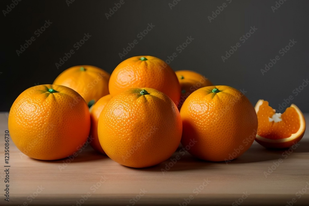 an image of many orange fruits in an untidy manner.  There were some peeled oranges.,  many orange fruits