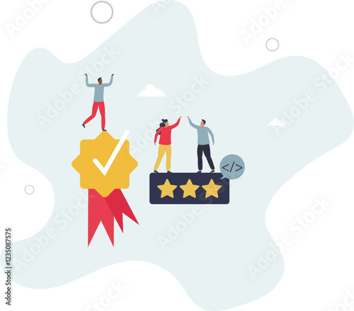 User ratings and product reviews as satisfaction feedback.Rate quality and give stars for performance .flat characters.