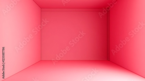 A minimalist pink room interior design