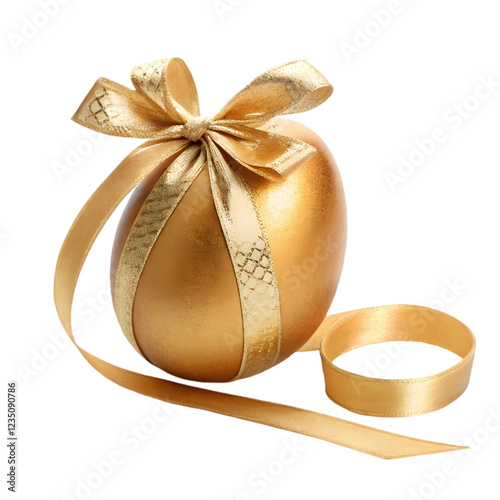 Glittery Gold Easter Egg Festive Decoration Springtime Symbol