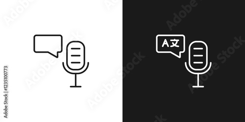 Simple vector of a microphone translating language