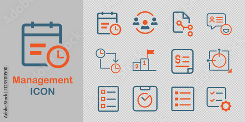 vector icons for management, leadership, and organizational skills to enhance your business solutions, websites, or presentations