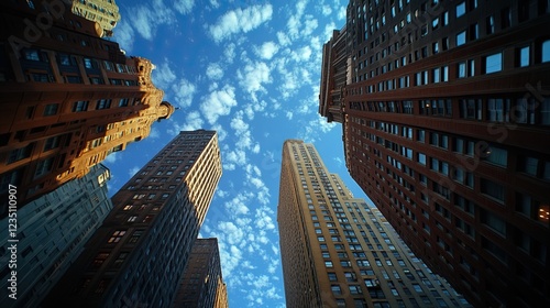 Under a blue sky, the downtown Atlanta skyline displays a number of notable structures and hotels.