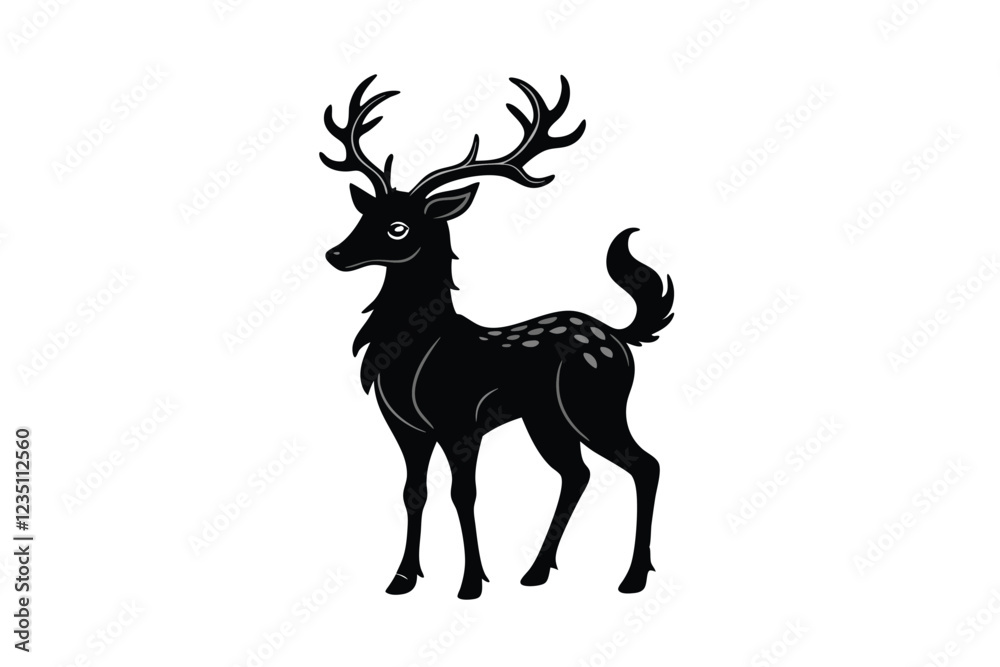 Fototapeta premium deer silhouette vector illustration