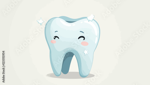 Set of various realistic teeth 3D style, vector illustration isolated on blue background. Decorative design elements collection, healthy and with caries teeth, braces, orthodontics