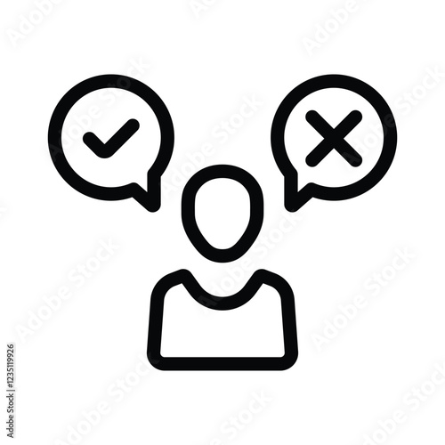 Business decision making icon