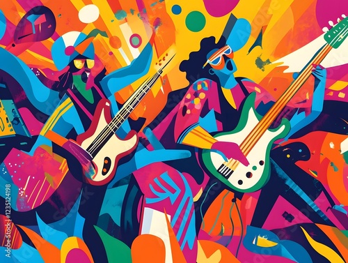 World Music Day banner to celebrate international rock Day
