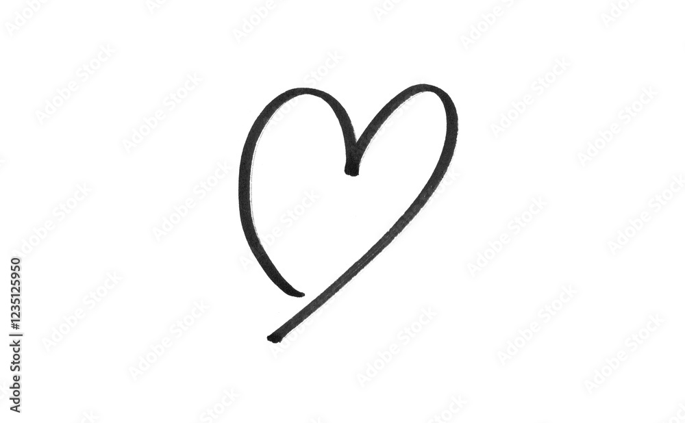 Hand-drawn Black marker heart doodle line. Hand-drawn heart symbol. heart icon isolated on a transparent background. Hand-drawn Black marker heart doodle line. Hand-drawn heart symbol. heart icon isolated on a transparent background.