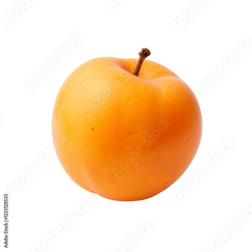 Apricot, fresh ripe fruit isolated on transparent background, close-up shot