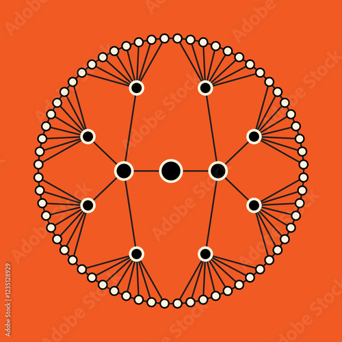 exponential growth, circular tree layout chart