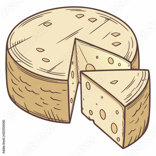 illustration of a cheese