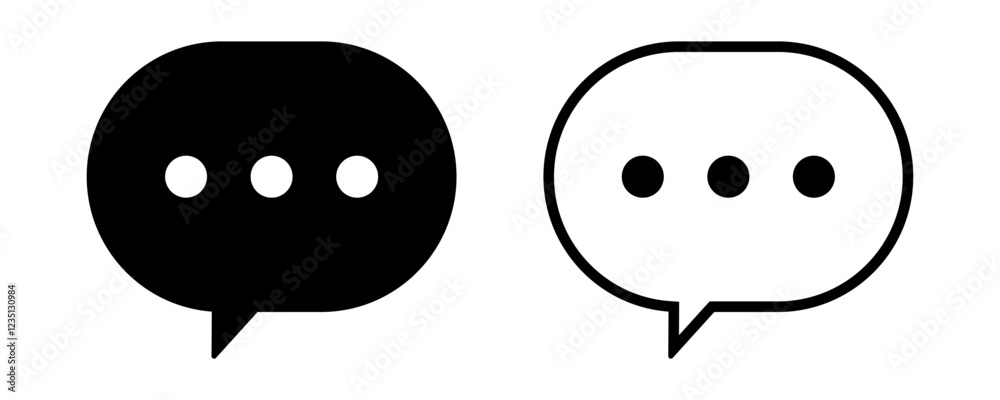 Comment icon, speech bubble symbol. Comment icon, speech bubble symbol.