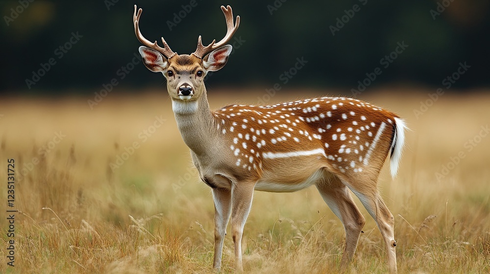 A majestic roe deer (Capreolus capreolus) standing on a meadow during summer. A majestic roe deer (Capreolus capreolus) standing on a meadow during summer.