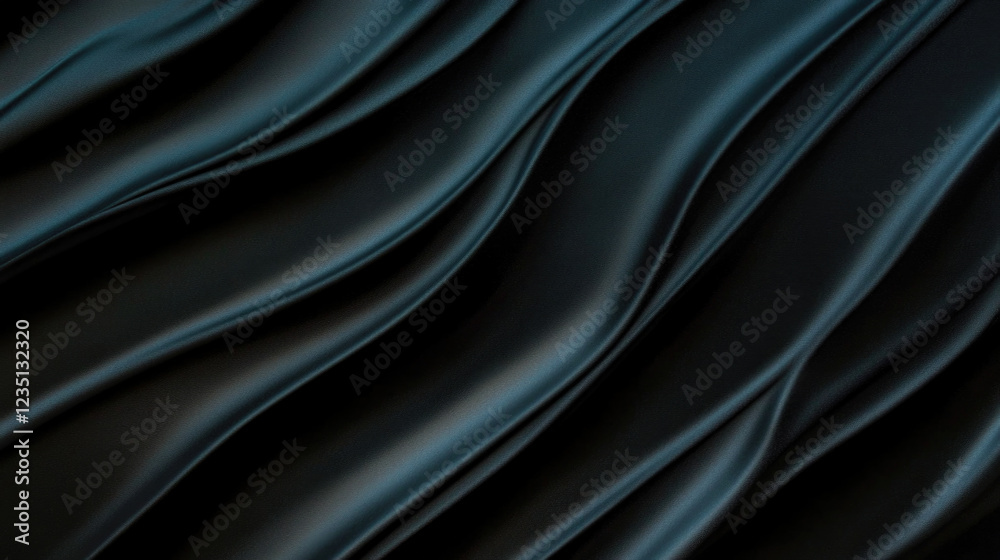 Obraz premium Elegant fluid movement of dark marble with obsidian textures in smooth waves