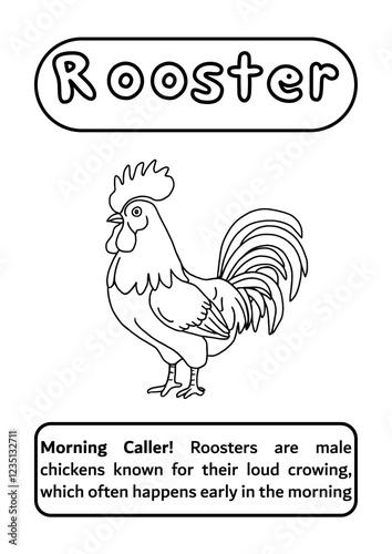 Rooster Coloring Page