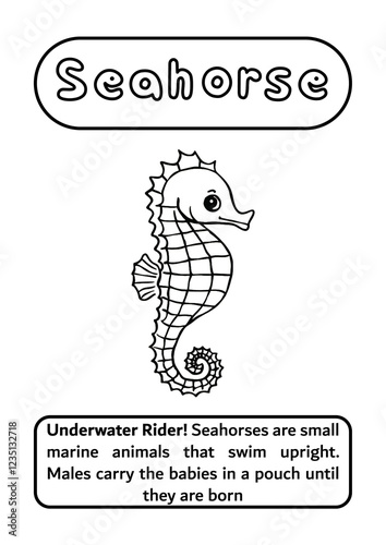 Seahorse Coloring Page