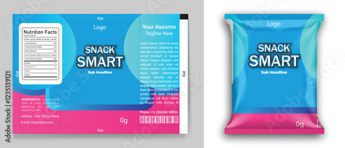 Chips package design, foil bags with the original file in 3d illustration.  Chip's packaging ideas | chip packaging, packaging, chips, vector, template.