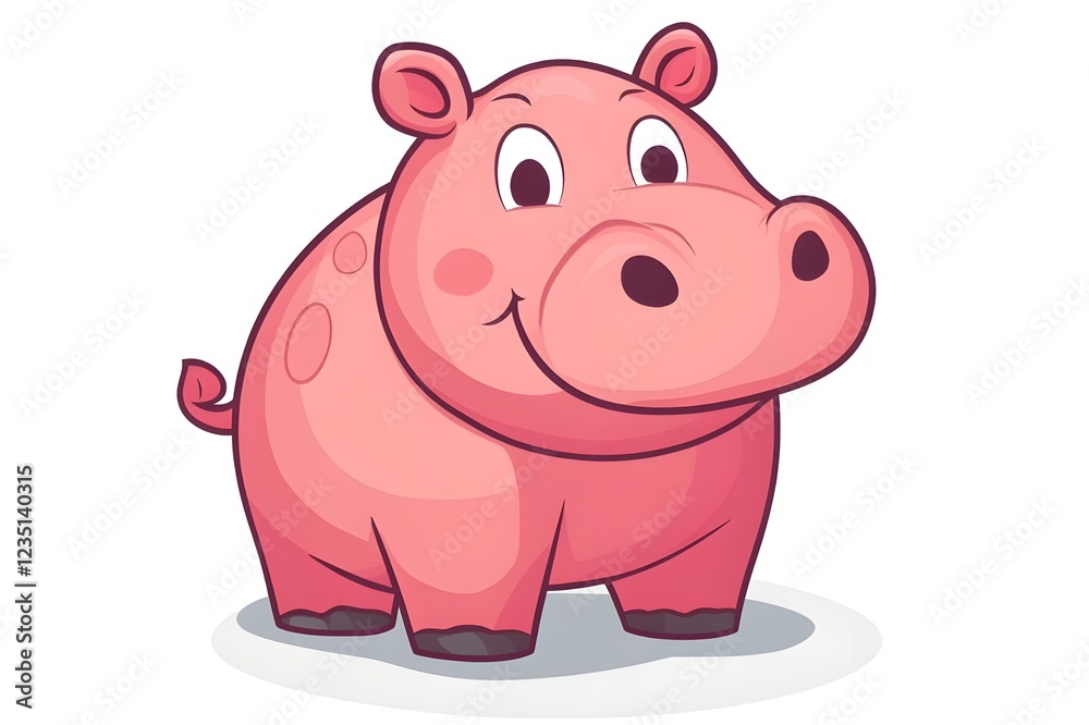 Hippopotamus Isolated on White Background. Hippopotamus Isolated on White Background.