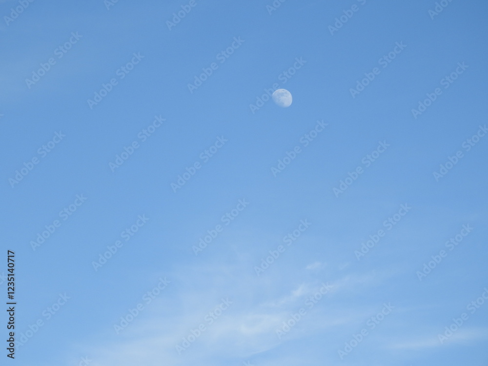A waxing gibbous moon, visible within a daytime sky, over Dorchester County, Maryland. A waxing gibbous moon, visible within a daytime sky, over Dorchester County, Maryland.
