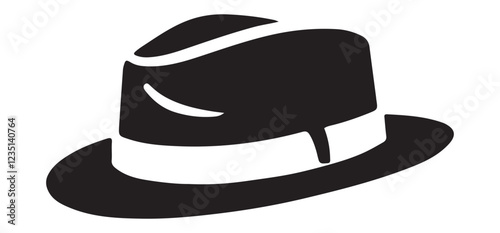 Stylish Fedora Hat Silhouette Vector Illustration