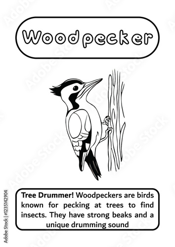 Woodpecker Coloring Page
