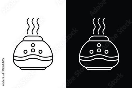 Humidifier icon flat icon vector on White Background Vector Art Illustration on white background.