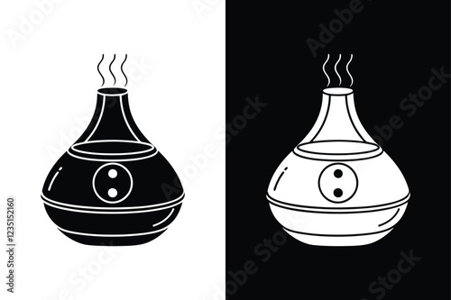 Humidifier icon flat icon vector on White Background Vector Art Illustration on white background.