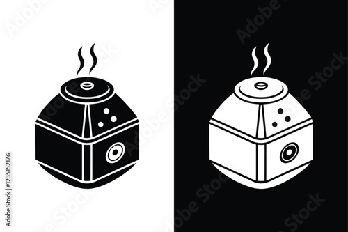 Humidifier icon flat icon vector on White Background Vector Art Illustration on white background.