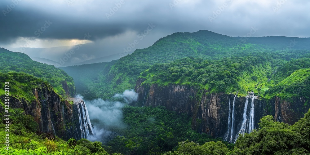 Fototapeta premium view of the mountain river