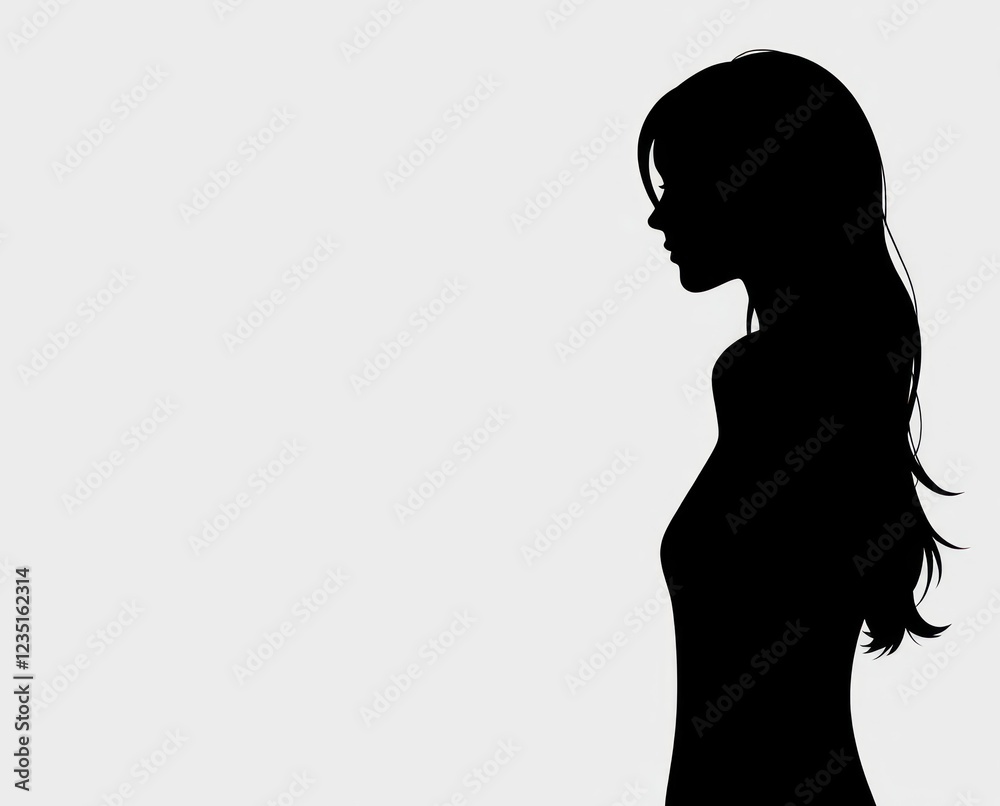 A striking silhouette of a woman gracefully embodies the essence of femininity and strength, symbolizing empowerment on Women's Day, March 8 A striking silhouette of a woman gracefully embodies the essence of femininity and strength, symbolizing empowerment on Women's Day, March 8