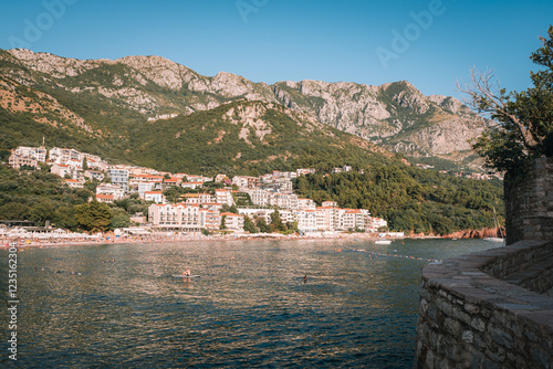 Sveti Stefan resort town summer getaway. Montenegro.