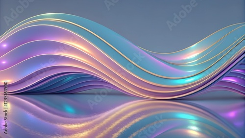 A visually captivating, digitally rendered image featuring a smooth