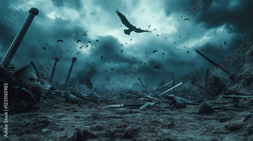 dark gothic fantasy battlefield photo