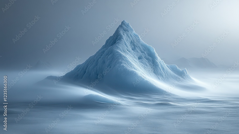 custom made wallpaper toronto digitalArctic iceberg peak, blizzard, misty landscape, serene