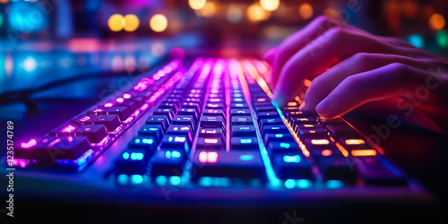Customizable RGB Keyboard Shortcuts for Enhanced Digital Workflow and Efficient Navigation
