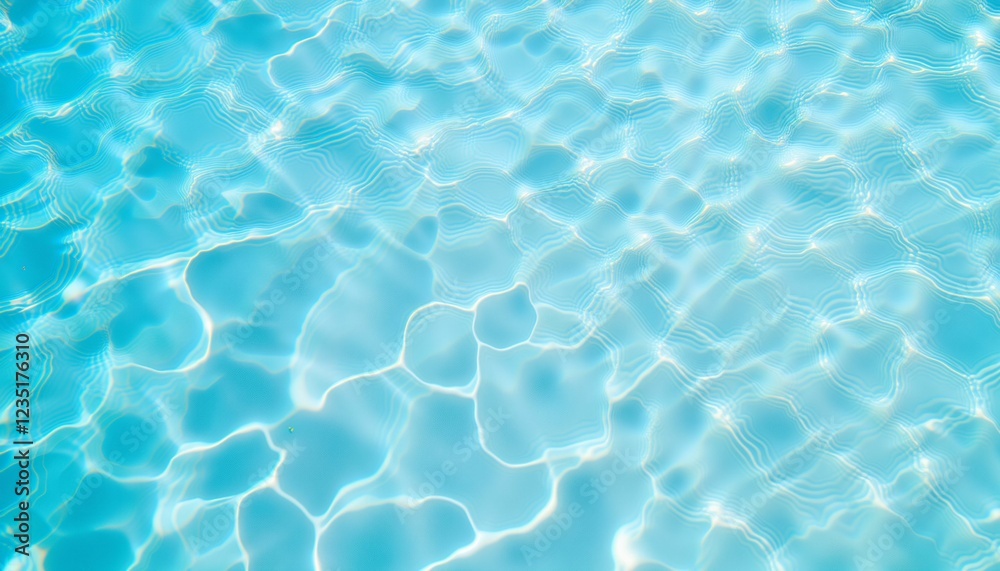 Sparkling pool water surface reflecting sunlight, spring freshness Sparkling pool water surface reflecting sunlight, spring freshness