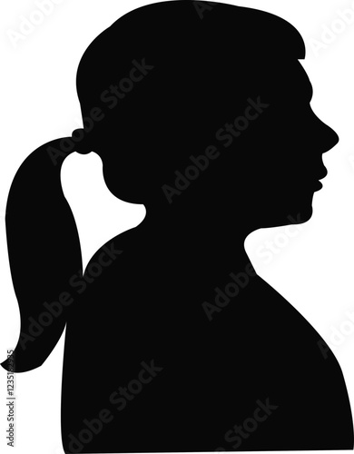 a woman head silhouette vector