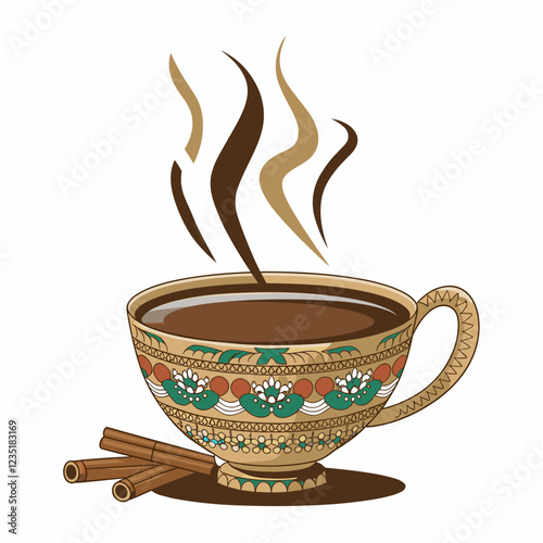 Traditional Indian Tea Cup with Masala Chai