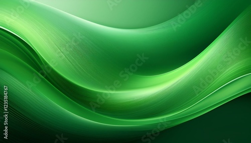 abstract green swoosh background with gentle smooth fashionable wave