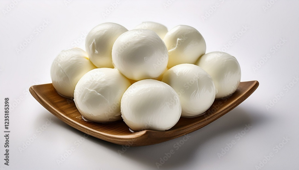 a cluster of mozzarella cheese balls on a clean white surface ideal for food styling and photography a cluster of mozzarella cheese balls on a clean white surface ideal for food styling and photography