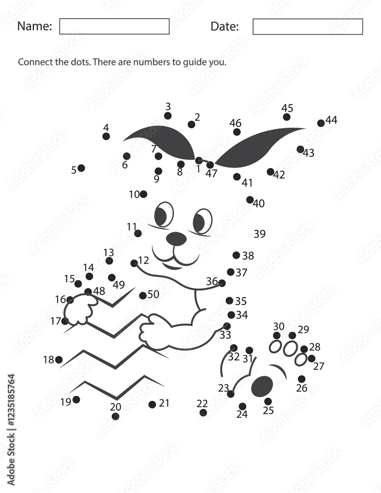 Obraz premium Dot-to-Dot Activity Sheets