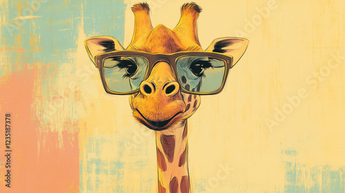 giraffe head with a face