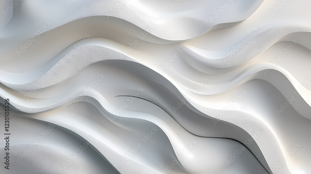 Elegant wave geometry with a minimal design, featuring flowing patterns on a flat white background for sophistication. Minimal Geometry. Illustration Elegant wave geometry with a minimal design, featuring flowing patterns on a flat white background for sophistication. Minimal Geometry. Illustration