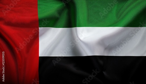 united arab emirates national flag background uae flag weaving made by silk cloth fabric uae background ai generated image