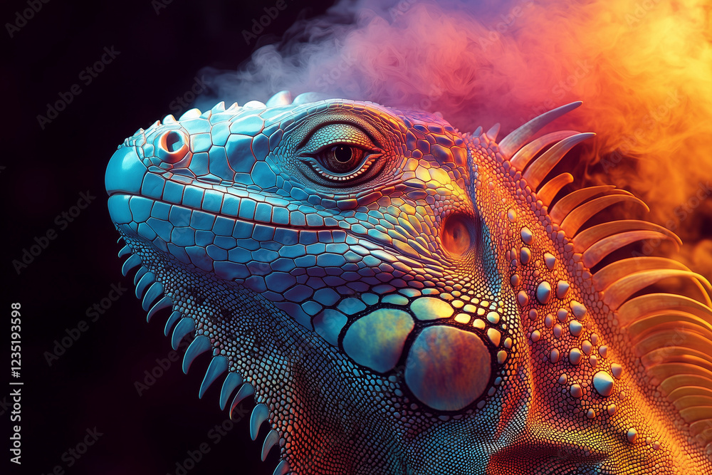Fototapeta premium Portrait of an Iguana
