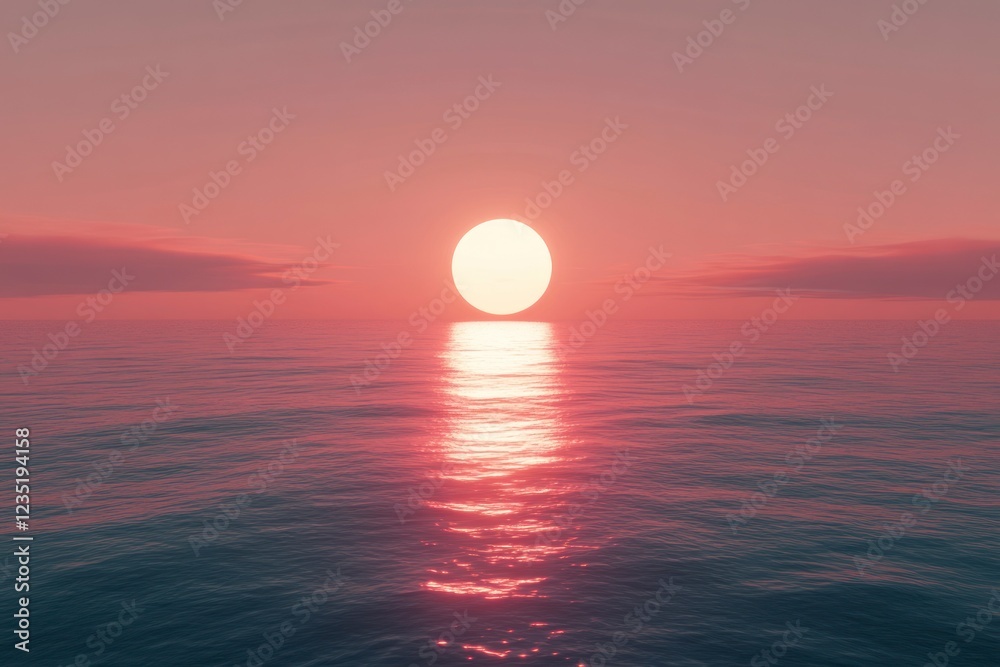 Stunning Pink Sunset Ocean Scene Peaceful Sunrise Wallpaper Stunning Pink Sunset Ocean Scene Peaceful Sunrise Wallpaper