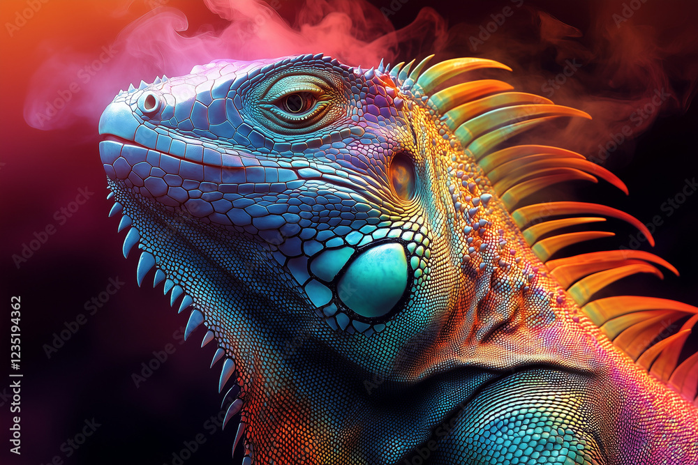 Fototapeta premium Portrait of an Iguana
