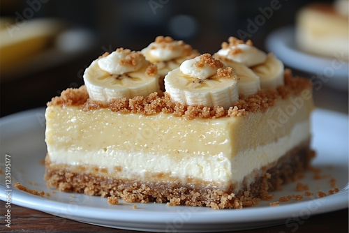 Wallpaper Mural banana cake on a plate Torontodigital.ca